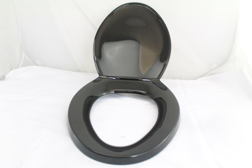 KOHLER K4685CP7 Bancroft Elongated Toilet Seat Polished Chrome Hinges Black eBay